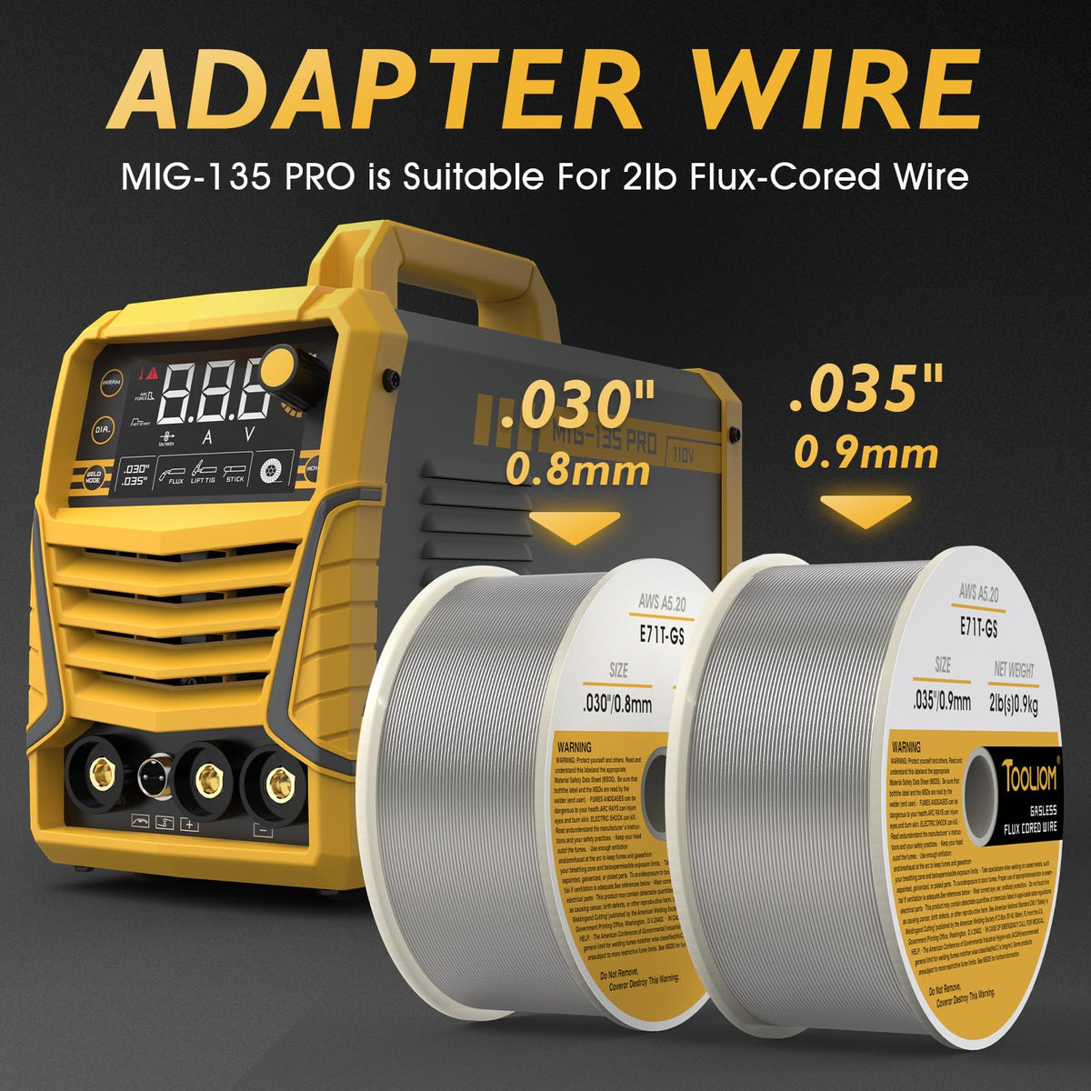 TOOLIOM 135A 110V plug-and-play readiness for home workshops
