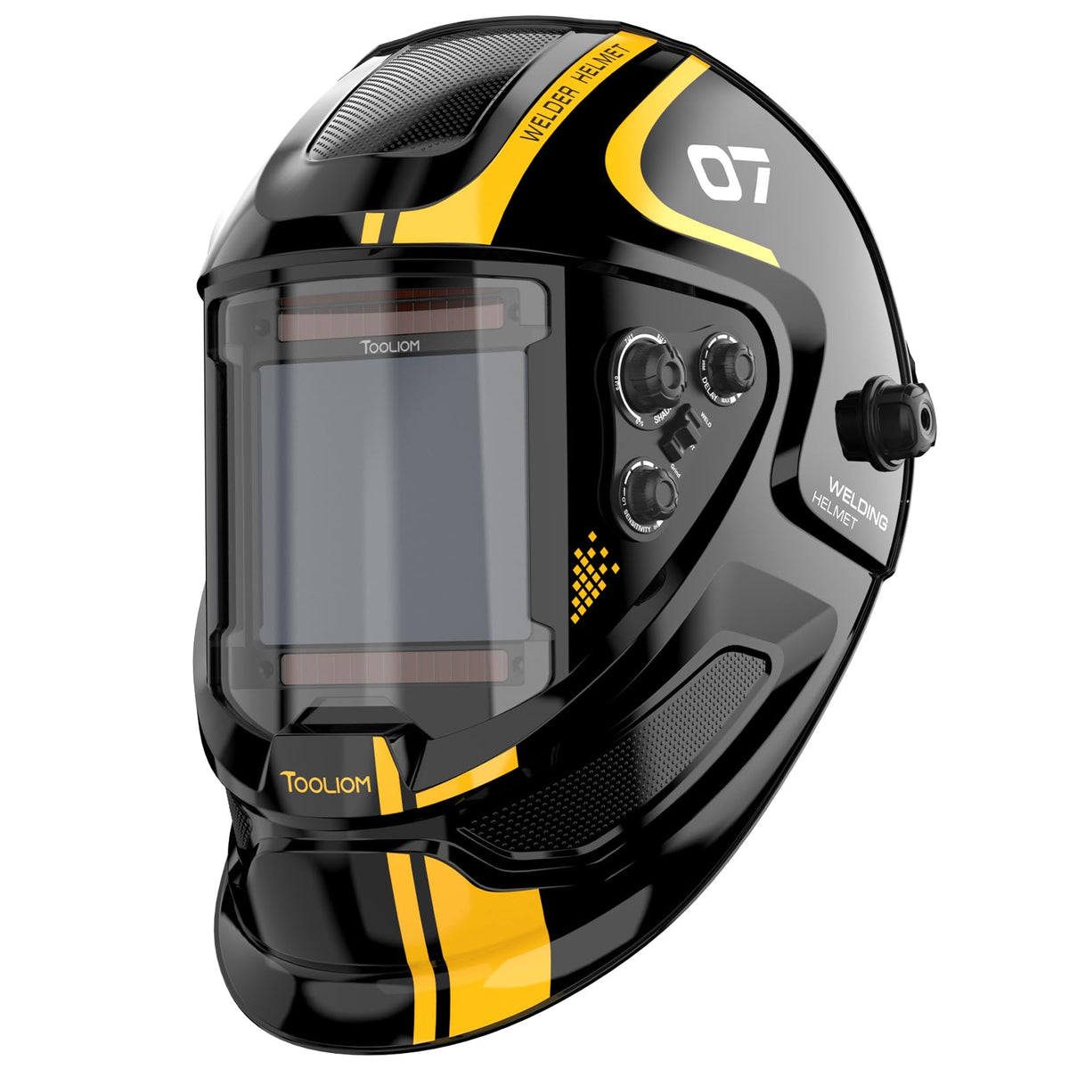 TOOLIOM large viewing helmet front for precise TIG and MIG welding