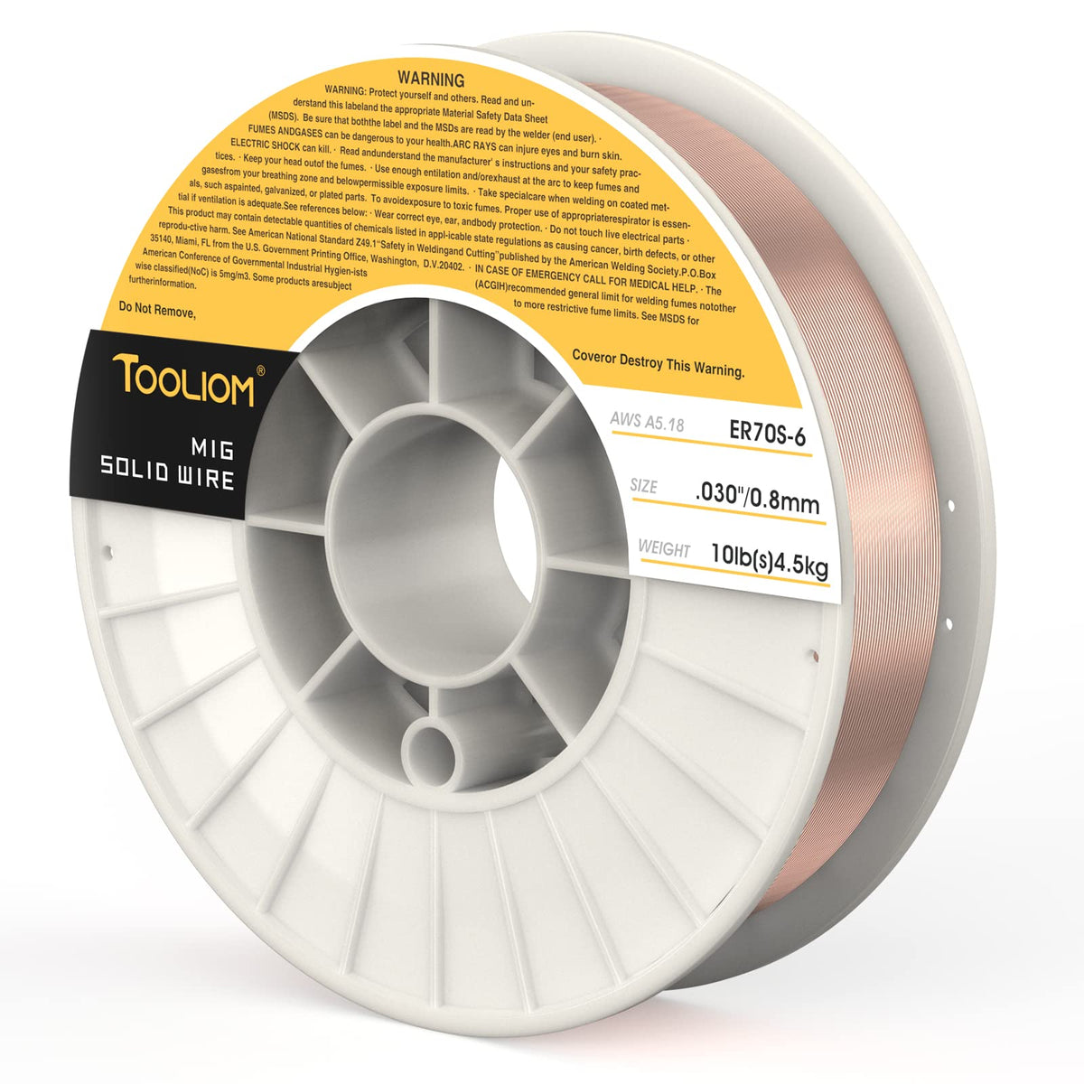 TOOLIOM MIG wire delivers smooth feed and minimal spatter