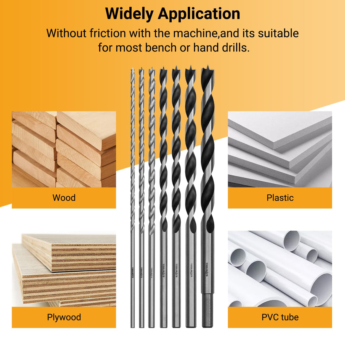 Toolmays laser-etched size markings enable quick identification on site.