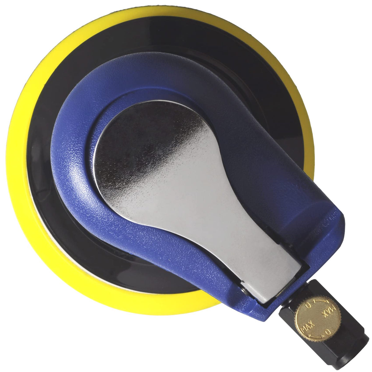 TOOLPEAK 5-Inch sander, disc pad attachment, compatible with standard hook-and-loop paper.