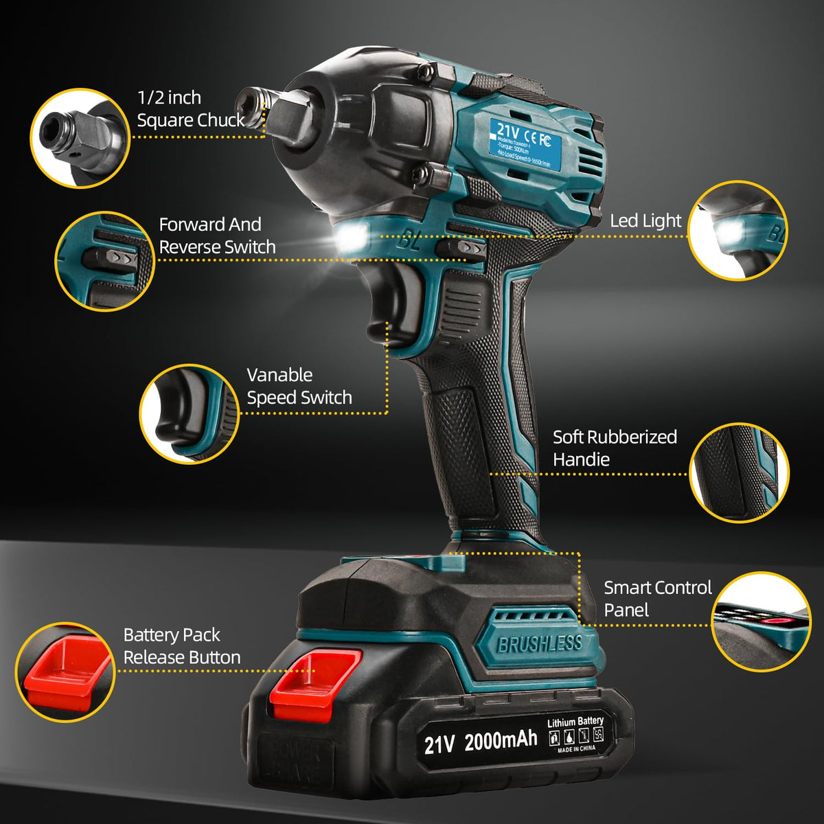 Tools 007 brushless motor 300 N.m detail showing torque capability