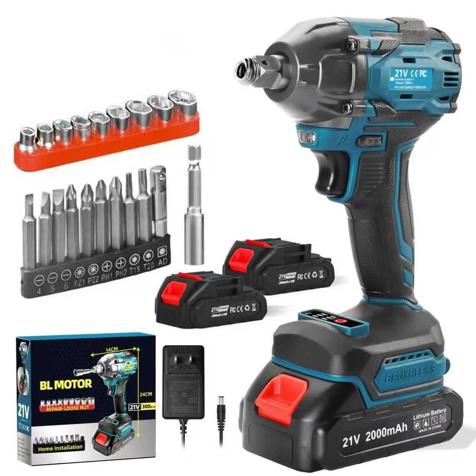 Tools 007 cordless impact wrench with battery pack for ready-to-use power