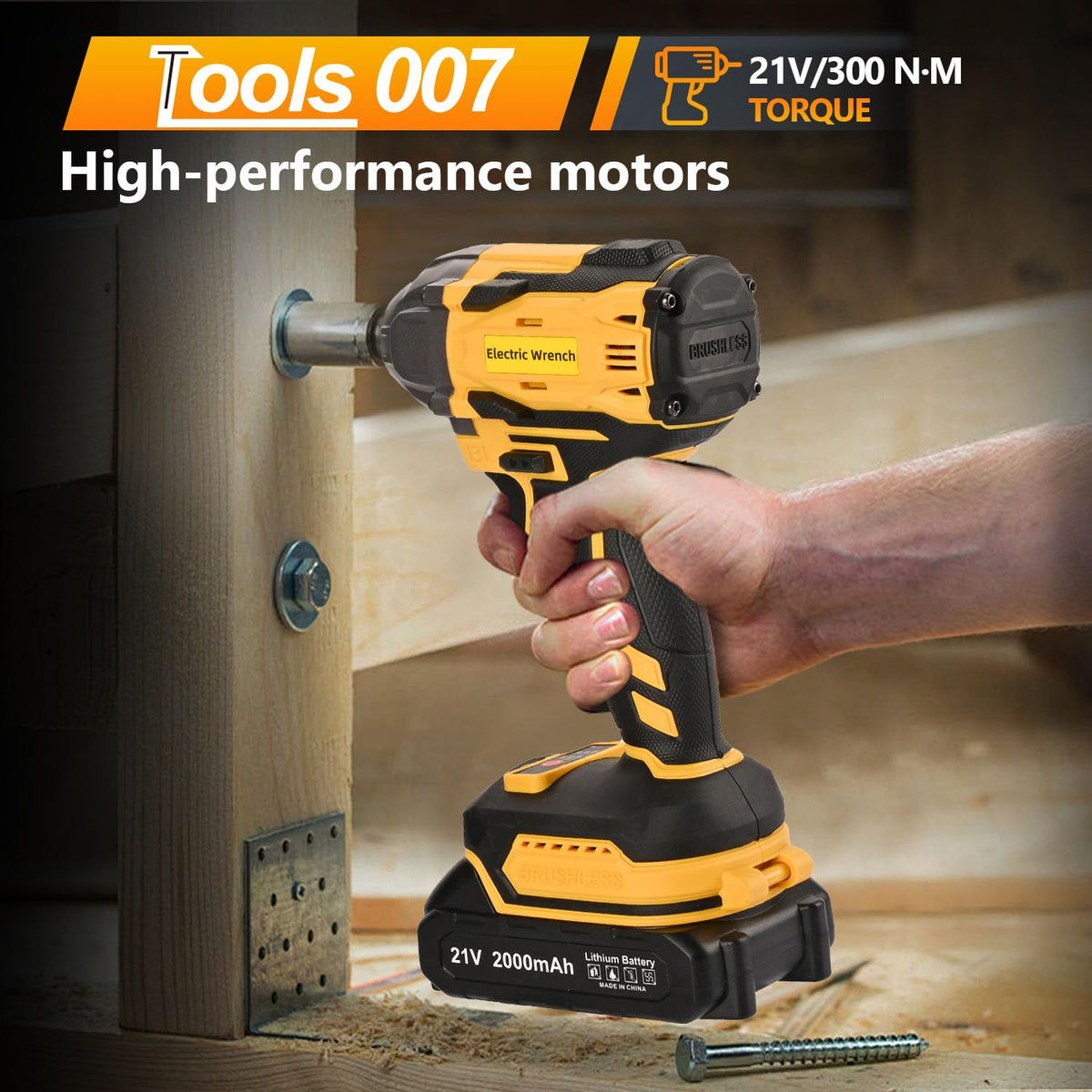 Tools 007 LED work light built-in for better visibility in dark spaces