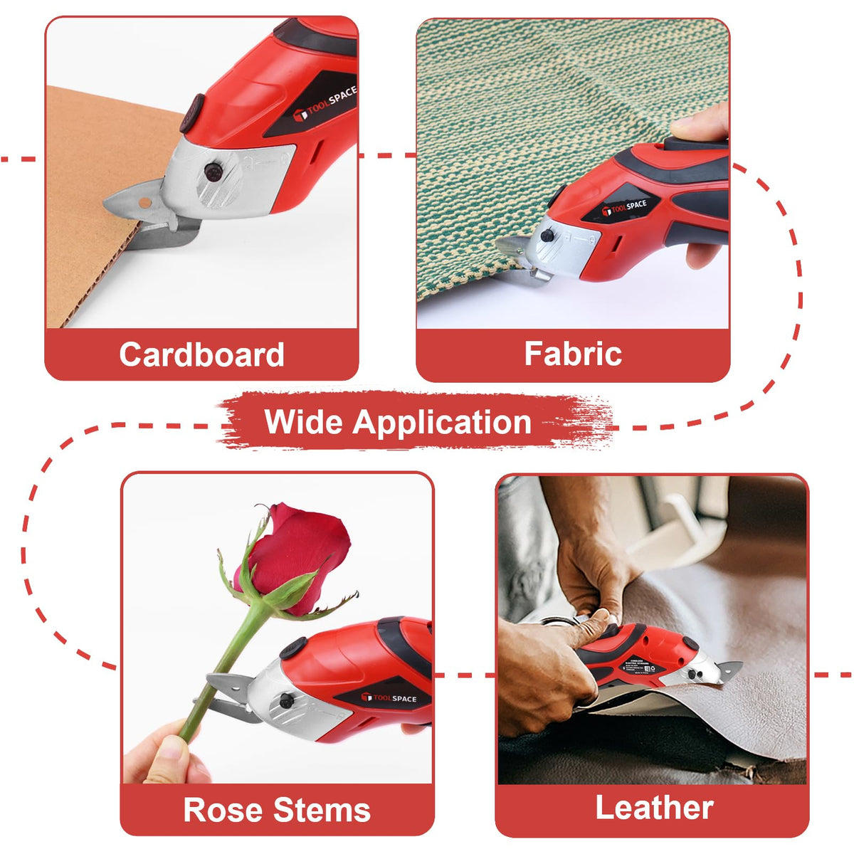 In use: ToolSPACE scissors cutting fabric for a project