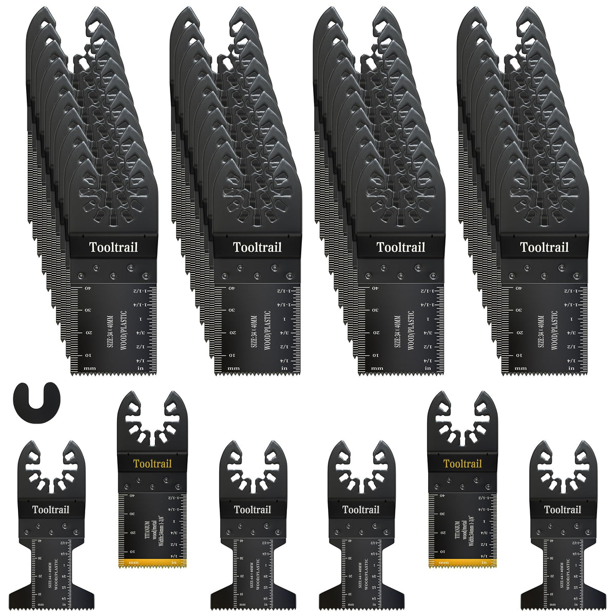 Tooltrail 56pcs oscillating blades kit for versatile demolition and remodeling tasks.