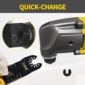 Tooltrail easy tool-free installation for quick blade swaps.
