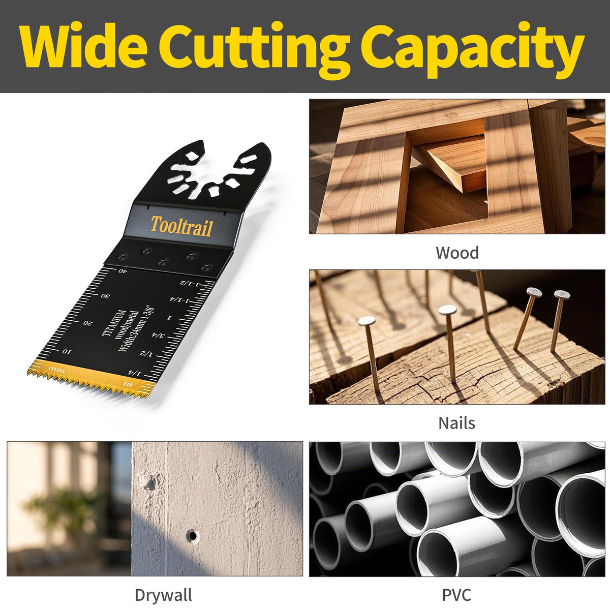 Tooltrail laser-etched scale blades enable precise trimming on demand.