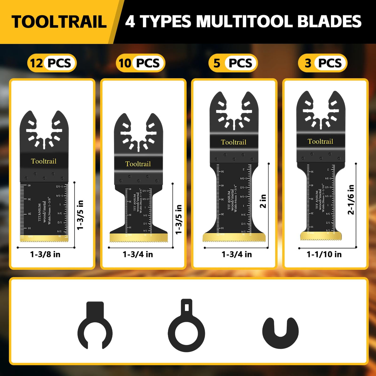 Tooltrail titanium blades 1-73 inch deep cuts in tight spaces