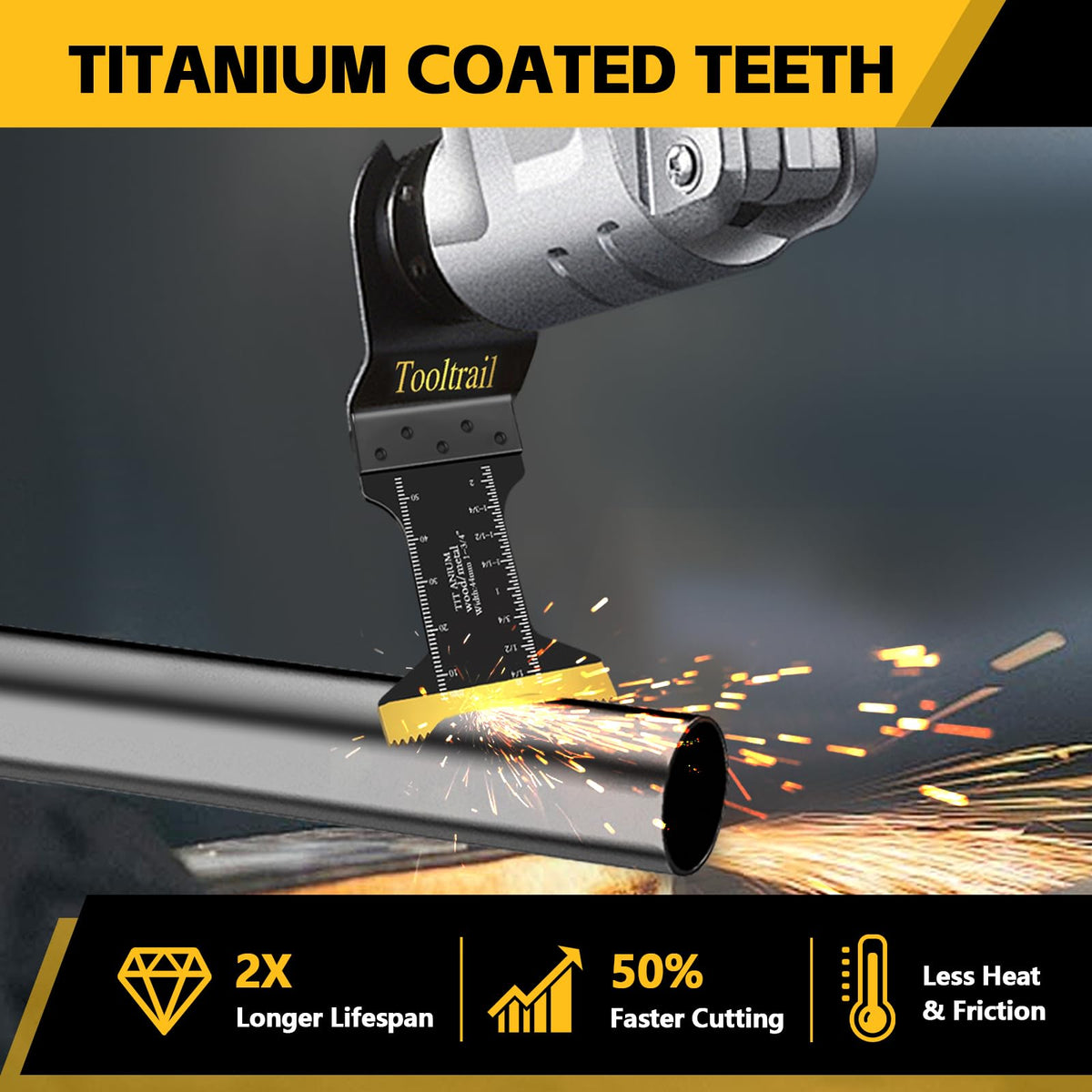 Tooltrail extra-long 1-73 inch blade for hard-to-reach cuts