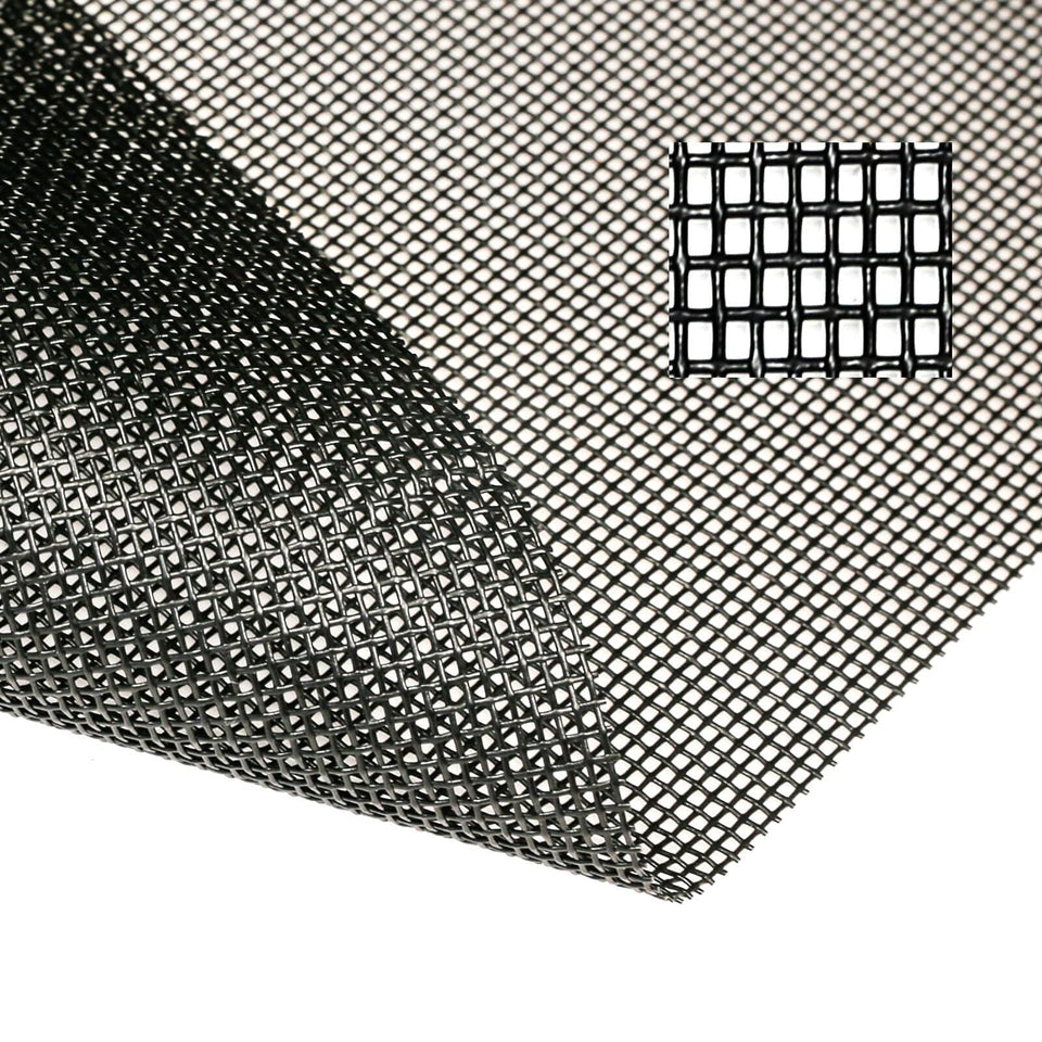 Tooltriz pet proof window screen 48x100 charcoal mesh ready for sliding door installation.