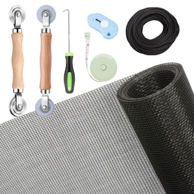 TOOLTRIZ window screen kit contents ready for quick replacement