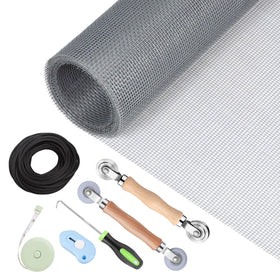 TOOLTRIZ Window Screen Repair Kit content and tools for easy DIY replacement.