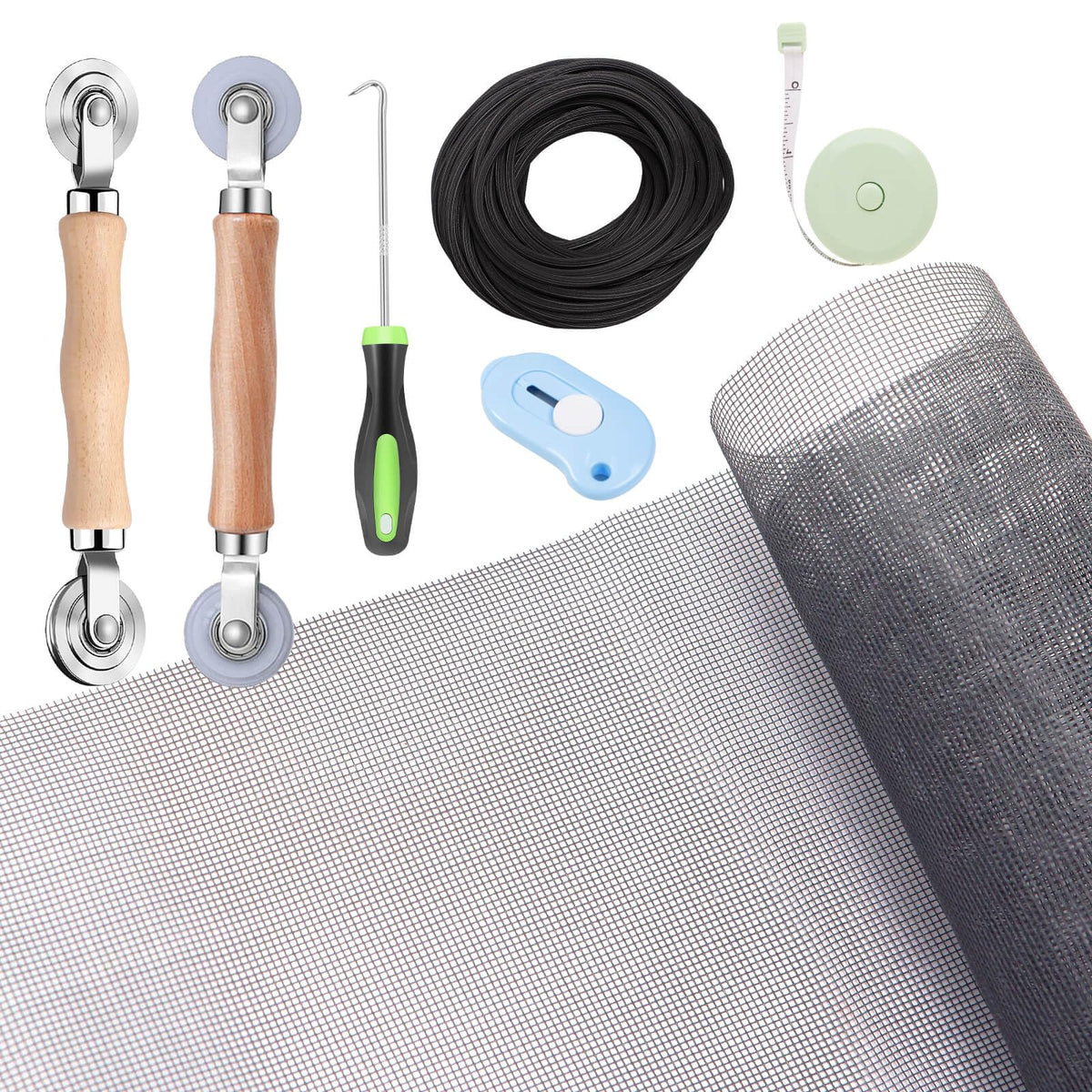 TOOLTRIZ window screen repair kit with all-in-one tools for quick DIY replacement