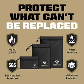 TOOLTROOPERS FIRESHIELD PRO large bag interior with documents and keepsakes