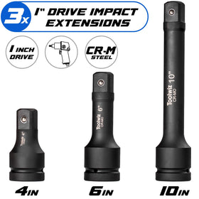 Toolwiz 1inch drive extension 10in reaches lug nuts safely