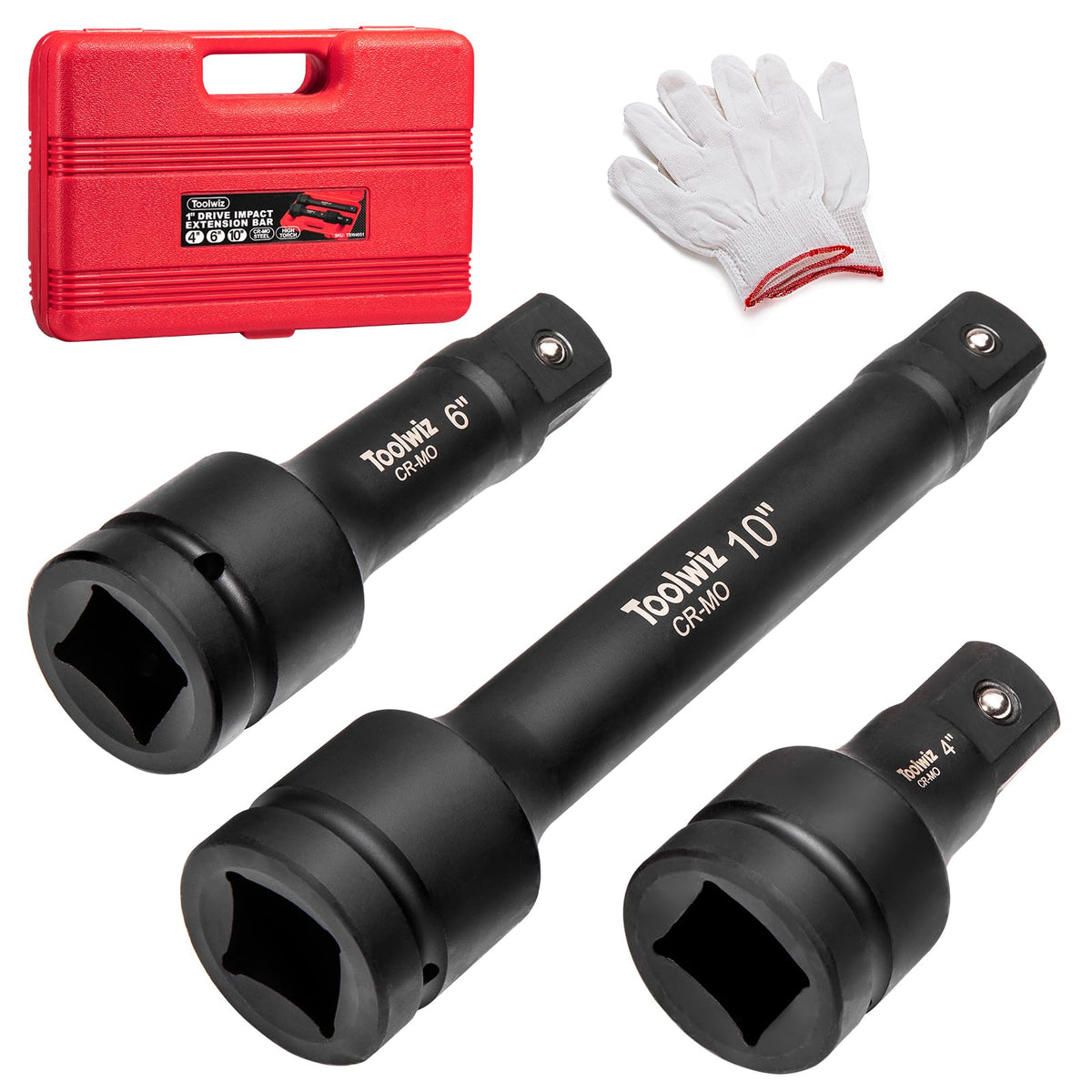 Toolwiz 1inch drive extension 4in close-up showing durability for tight spaces