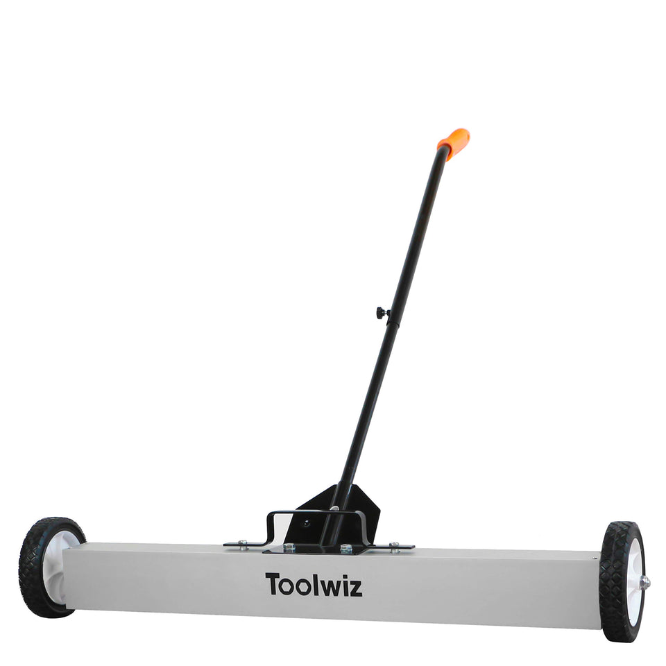 Toolwiz 36-inch magnetic sweeper with wheels for fast ferrous debris collection