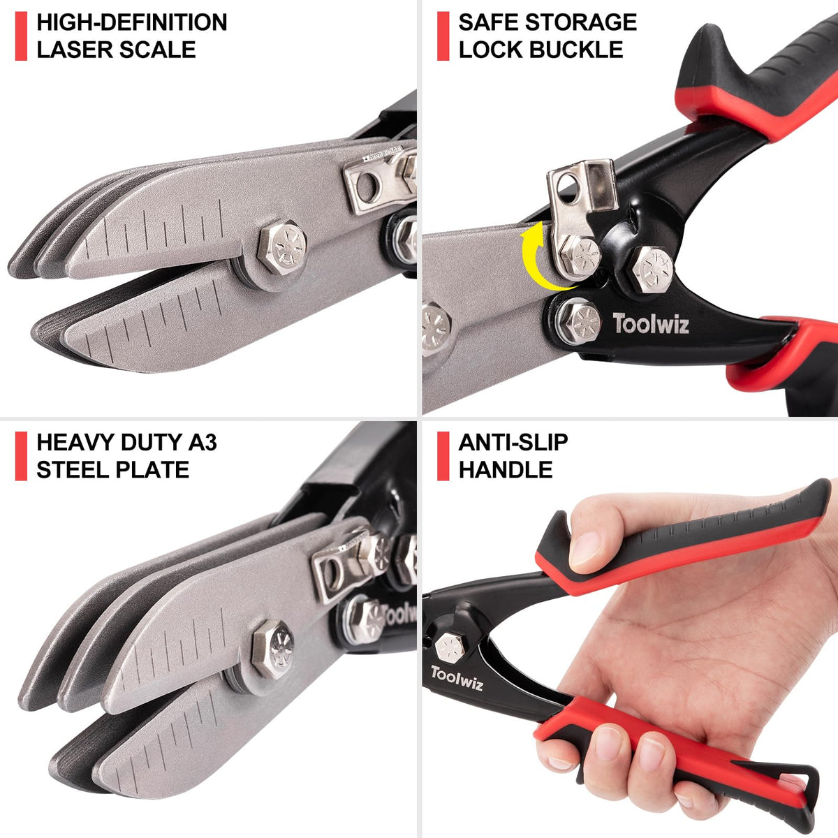 Ergonomic handle of Toolwiz tool provides comfortable grip and better leverage.
