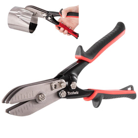Toolwiz 5 Blade Sheet Metal Tool overview showing versatile crimping capability for HVAC and gutters.