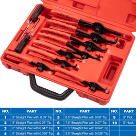 Toolwiz bent pliers eight-and-a-half-inch with 0.09-inch tip for hard-to-reach areas.