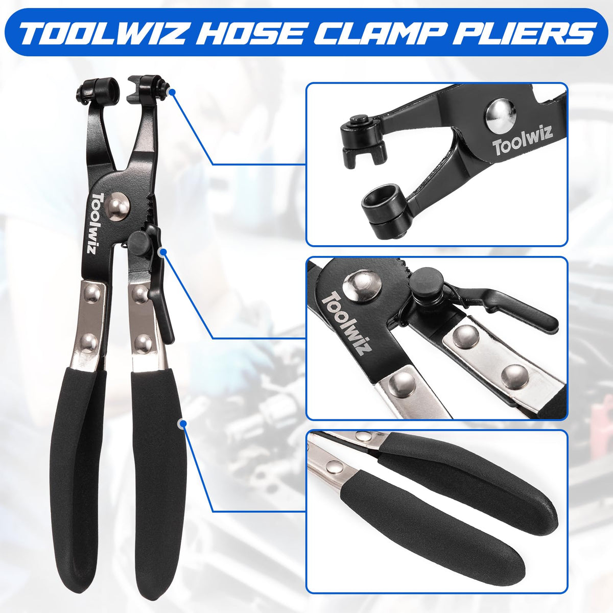 Toolwiz 65MN steel clamps with Dacromet coating indicate long-lasting corrosion resistance.