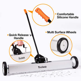 Toolwiz heavy-duty aluminum construction for durable sweeping in workshops