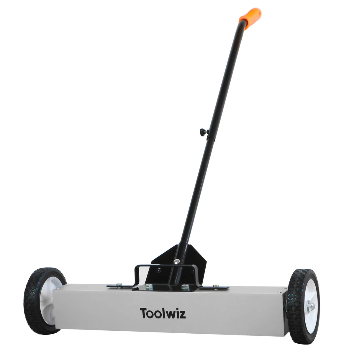 Toolwiz Magnetic Pickup Sweeper with 24-inch wheels for yard cleanup.