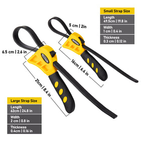 Toolwiz Rubber Strap Wrench groove-handle – comfortable grip during tasks.