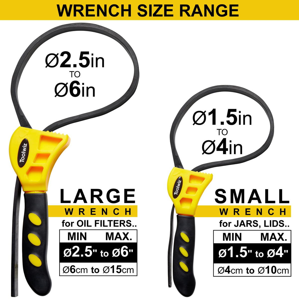 Toolwiz Rubber Strap Wrench large-wrench-pipes – secure grip on large pipes.