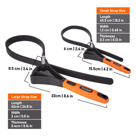 Toolwiz rubber strap wrench plumbing-pipe—tighten pipes without slipping.