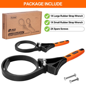 Toolwiz rubber strap wrench sleeves-straps—secure wrap keeps tools in place.