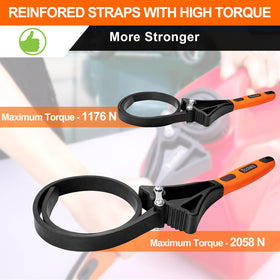 Toolwiz rubber strap wrench sturdy-straps—built for durability in tough tasks.