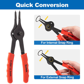 Toolwiz straight pliers eight-inch with 0.07-inch tip for tight spaces.