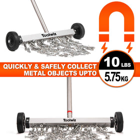 Toolwiz telescoping handle extended for comfortable reach.