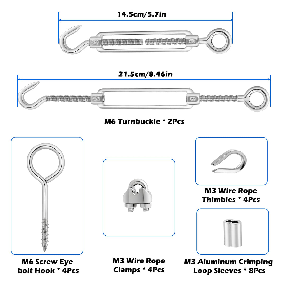 TooTaci aluminum crimp sleeves simplify quick, strong terminations