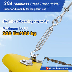 TooTaci M6 screw eye hooks offer versatile mounting options