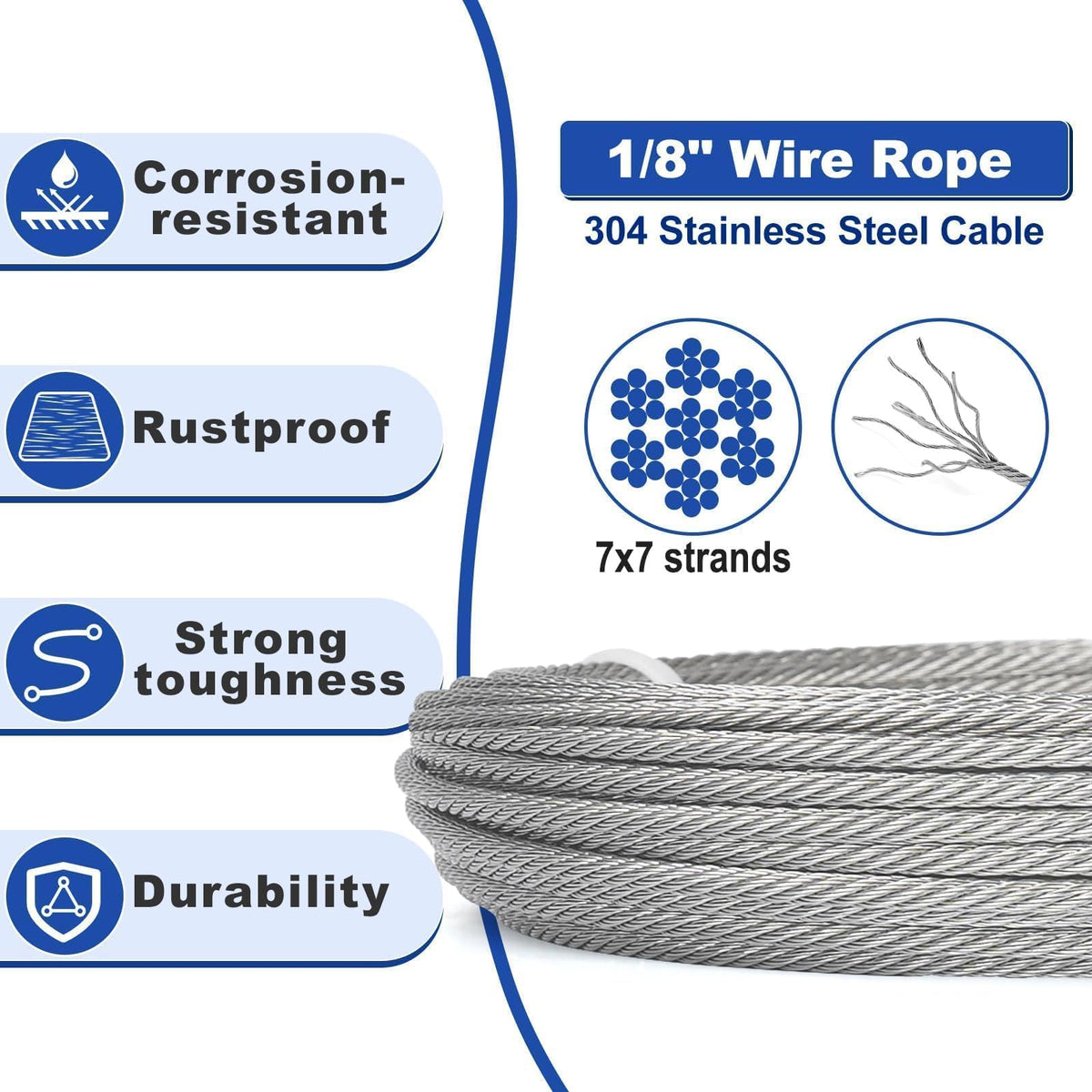TooTaci M6 turnbuckle kit for secure outdoor cable connections