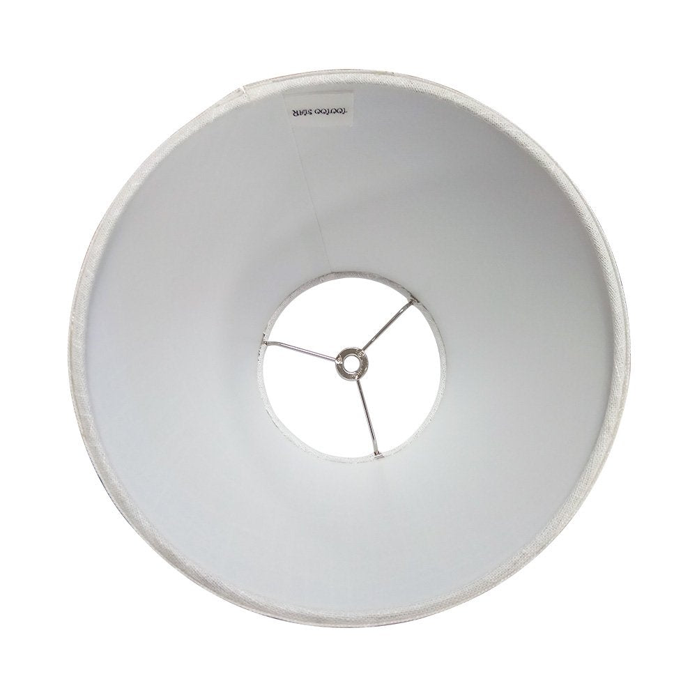 Tootoo Star barrel white lamp shade bottom opening reveals 10 inch diameter