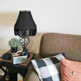 TOOTOO STAR Black Bell Lamp Shade assembly step demonstrates quick setup