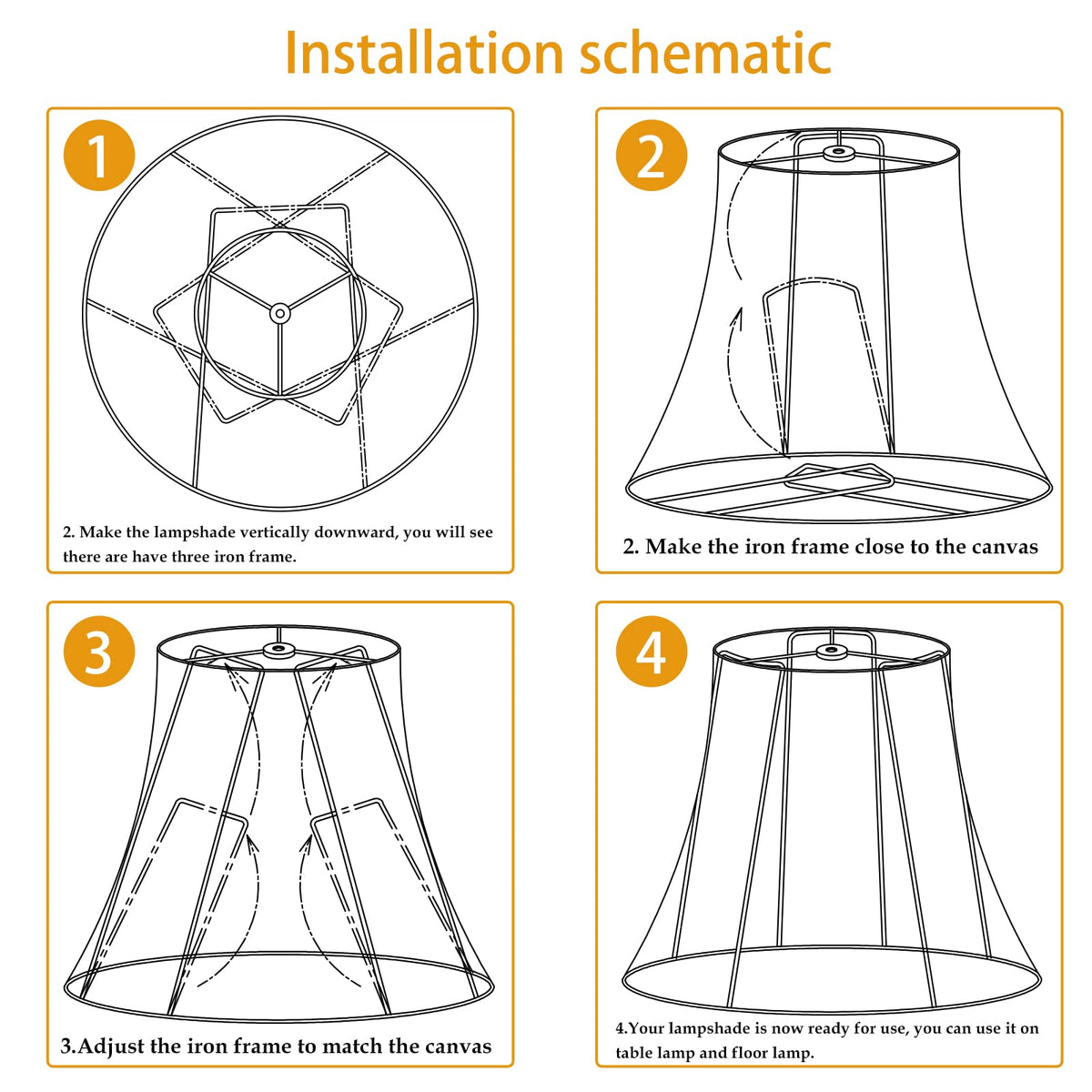 TOOTOO STAR Black Bell Lamp Shade harp compatibility ensures secure installation