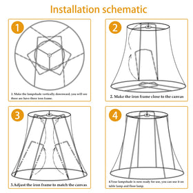 TOOTOO STAR Black Bell Lamp Shade harp compatibility ensures secure installation