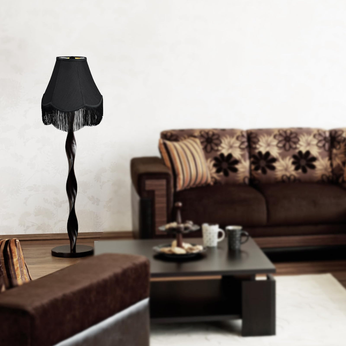 TOOTOO STAR Black Bell Lamp Shade versatile fit for table or floor lamps