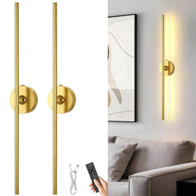 TOOWELL battery-powered wall sconces set of 2 illuminate living room with cordless ease
