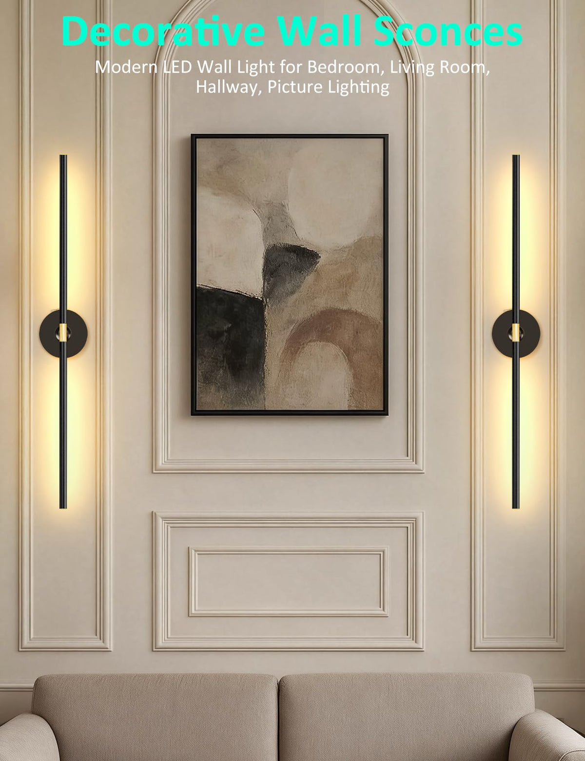 TOOWELL wall sconce with a sleek, compact black finish