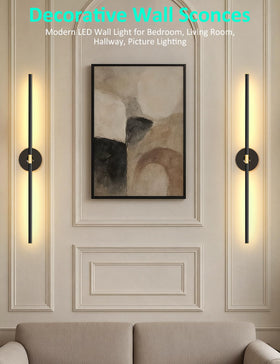 TOOWELL wall sconce with a sleek, compact black finish