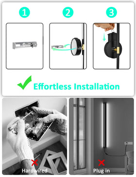 TOOWELL nighttime hallway lighting without visible cords