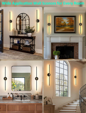 Screw-mounted TOOWELL sconces offer sturdy support on textured surfaces