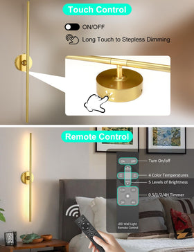 TOOWELL modern gold finish wall sconce adds contemporary decor touch