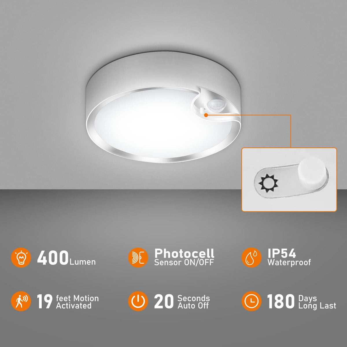 TOOWELL motion sensor ceiling light for hallway with automatic lighting